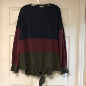 NWOT Tie Front Sweater
